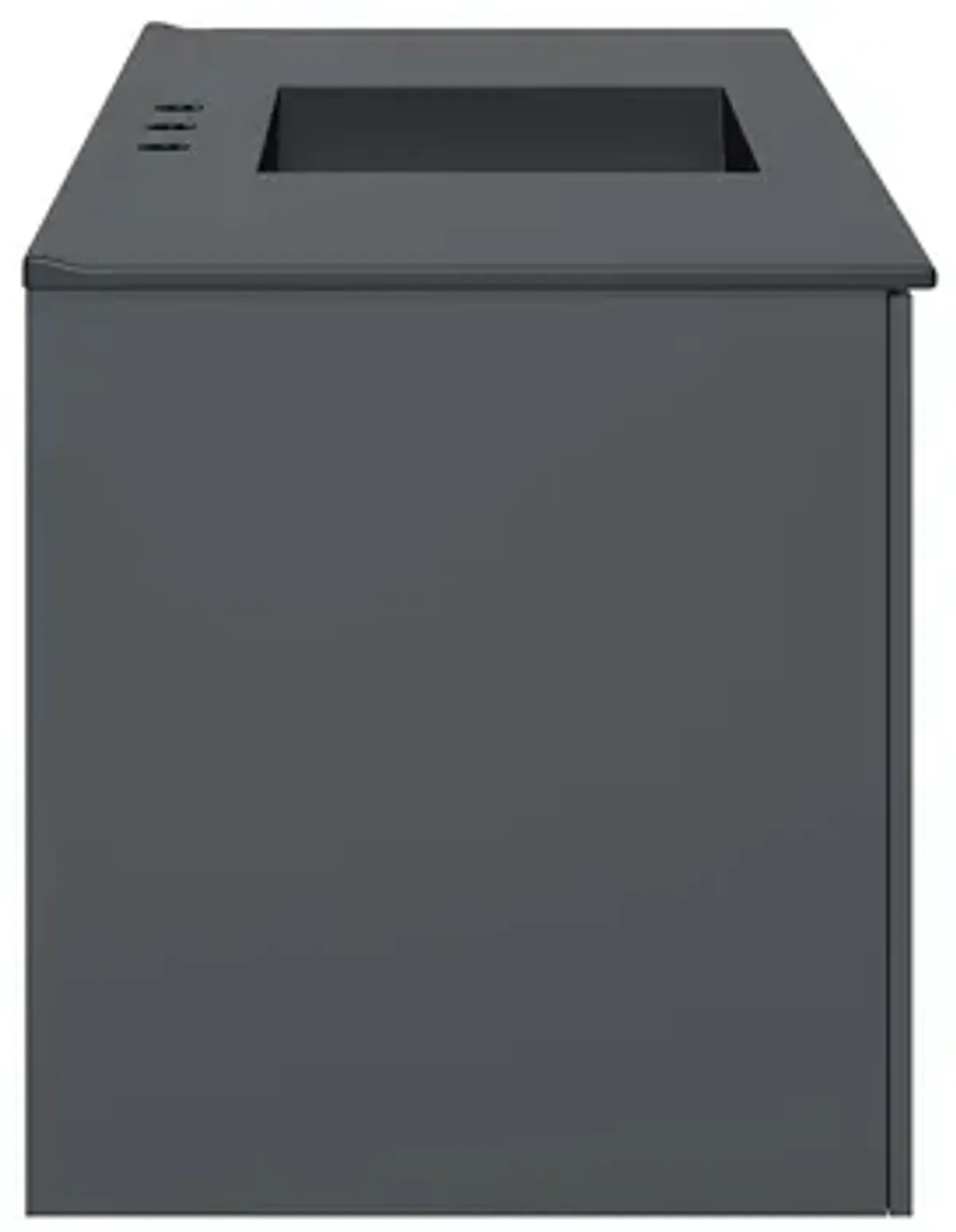 Vitality Bathroom Vanity Basin Included by Modway 48" Single / Gray Black