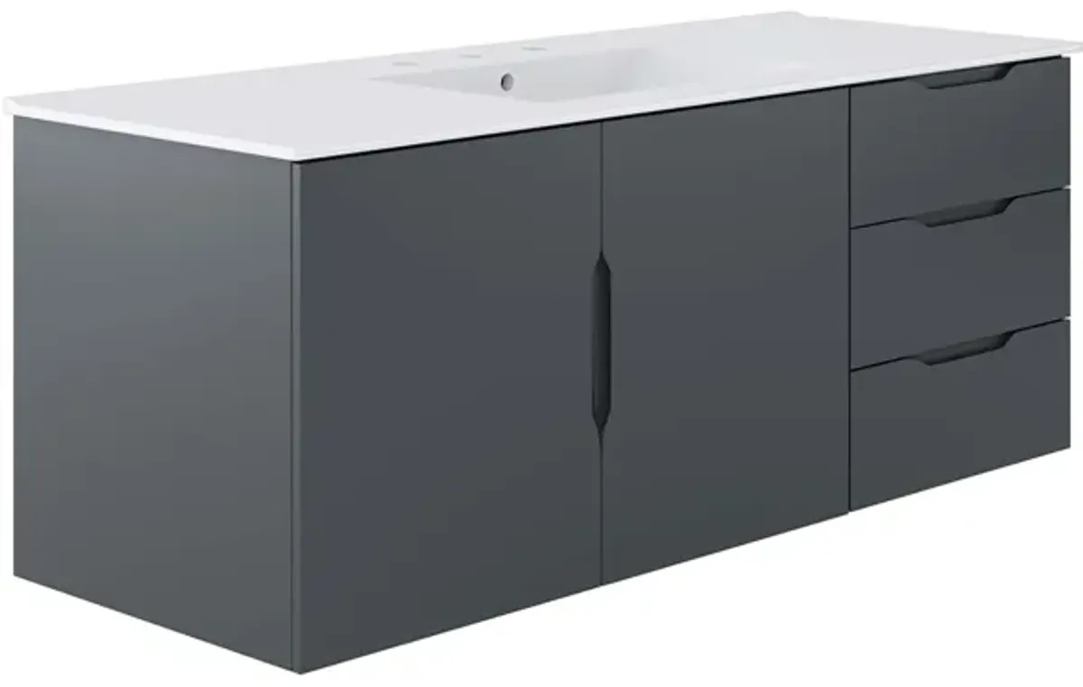 Vitality Bathroom Vanity Basin Included by Modway 48" Single / Gray White