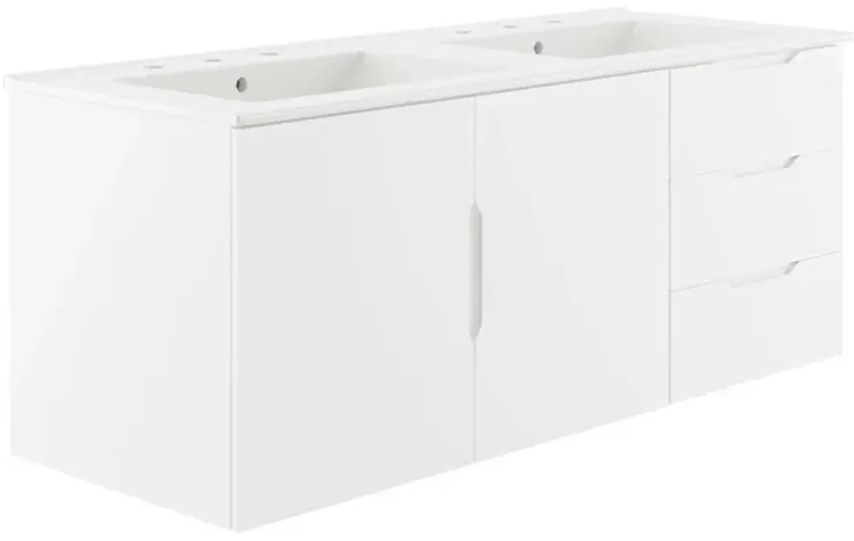 Vitality Bathroom Vanity Basin Included by Modway 48" Double / White White