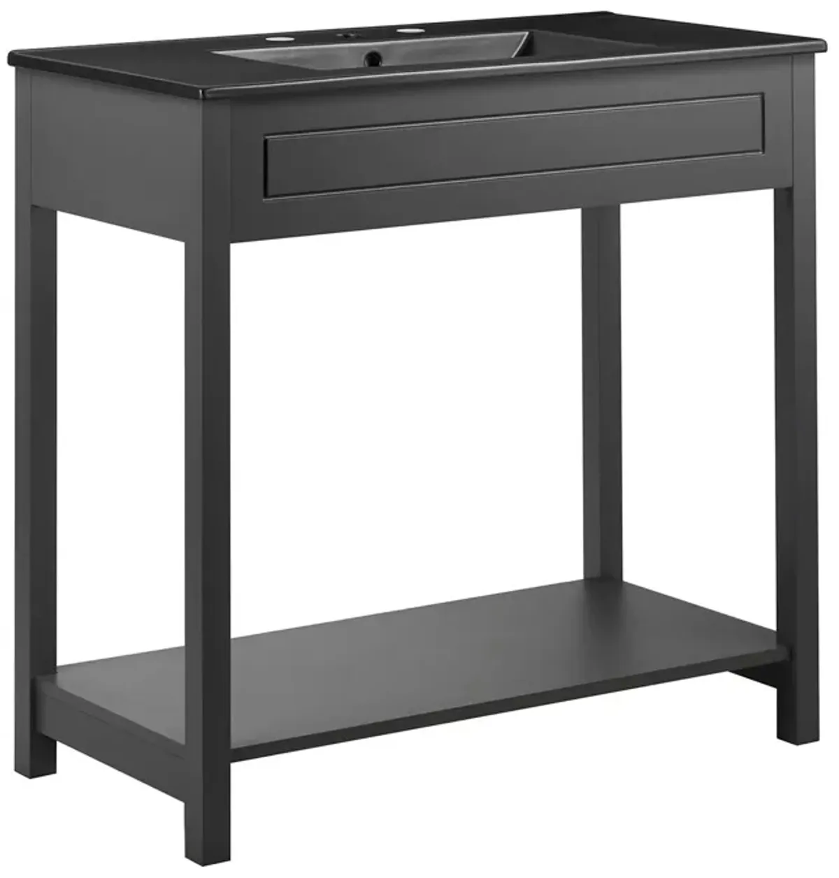 Altura Bathroom Vanity Basin Included by Modway 36" / Gray Black