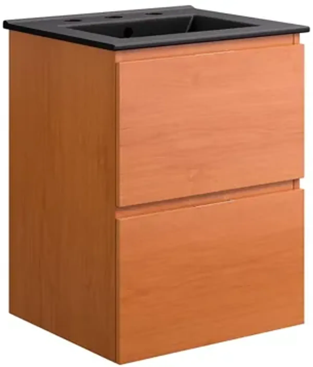 Scenic Wall-Mount Bathroom Vanity Basin Included by Modway 18" / Cherry Black