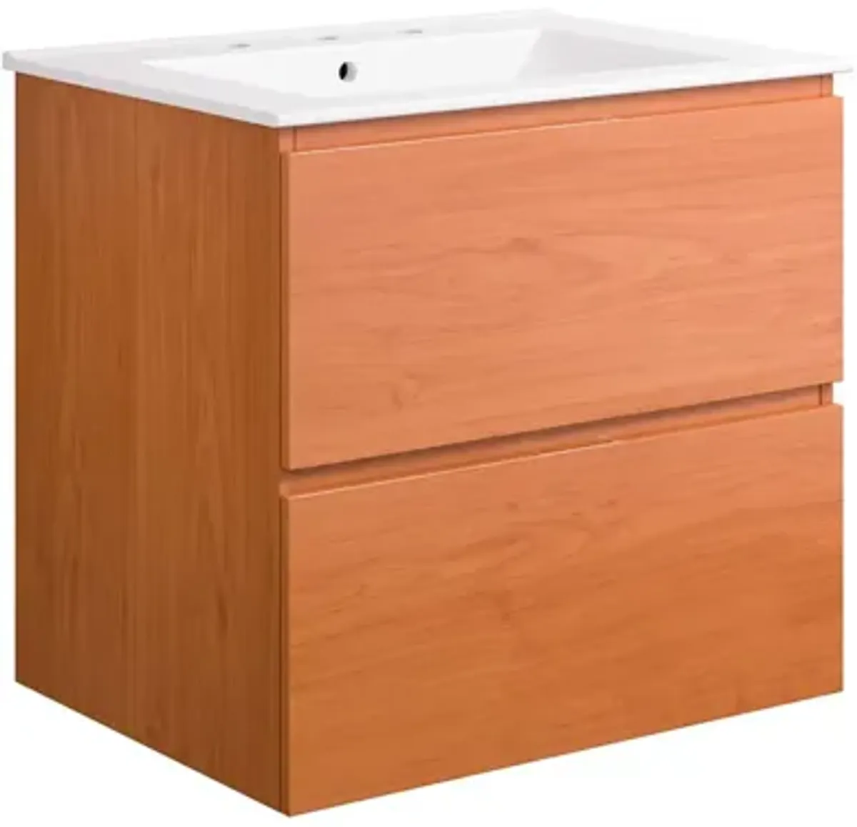Scenic Wall-Mount Bathroom Vanity Basin Included by Modway 18" / Cherry White
