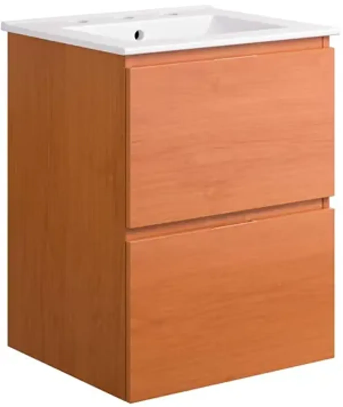 Scenic Wall-Mount Bathroom Vanity Basin Included by Modway 18" / Cherry White