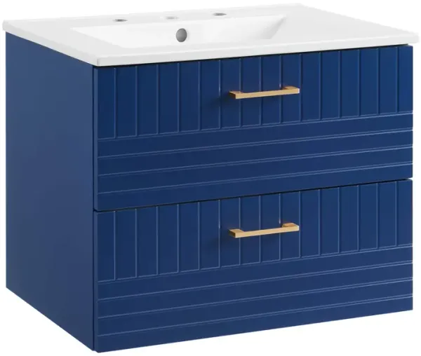 Daybreak Wall-Mount Bathroom Vanity Basin Included by Modway 24" / Blue White