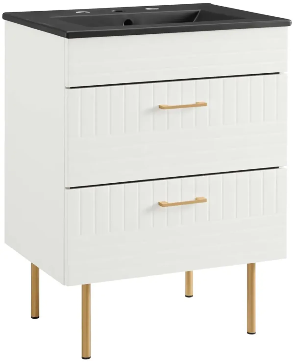 Daybreak Bathroom Vanity Basin Included by Modway 24" / White Black