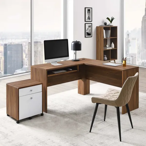 Transmit Wood Desk and File Cabinet Set by Modway