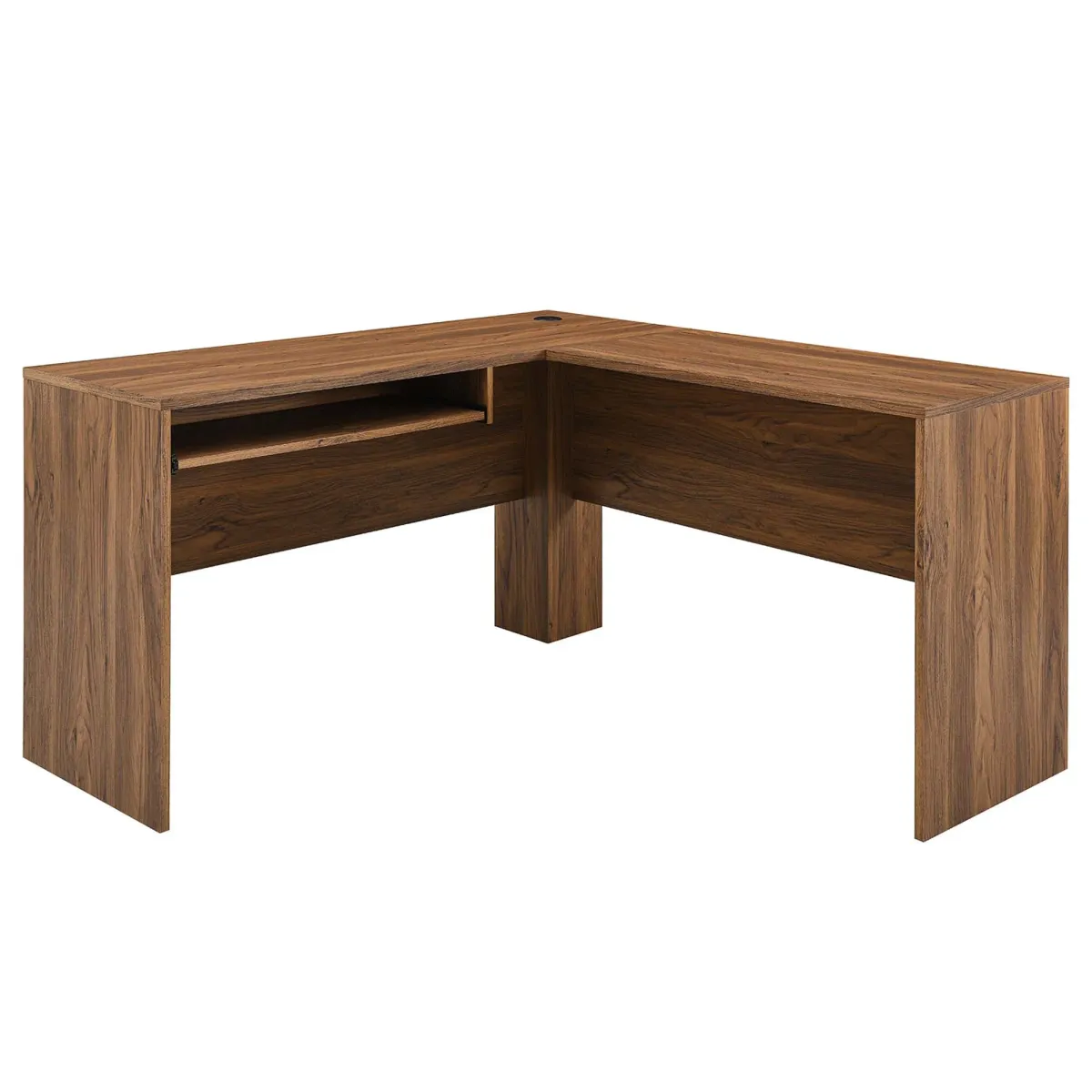 Envision Wood Desk and File Cabinet Set by Modway Walnut White