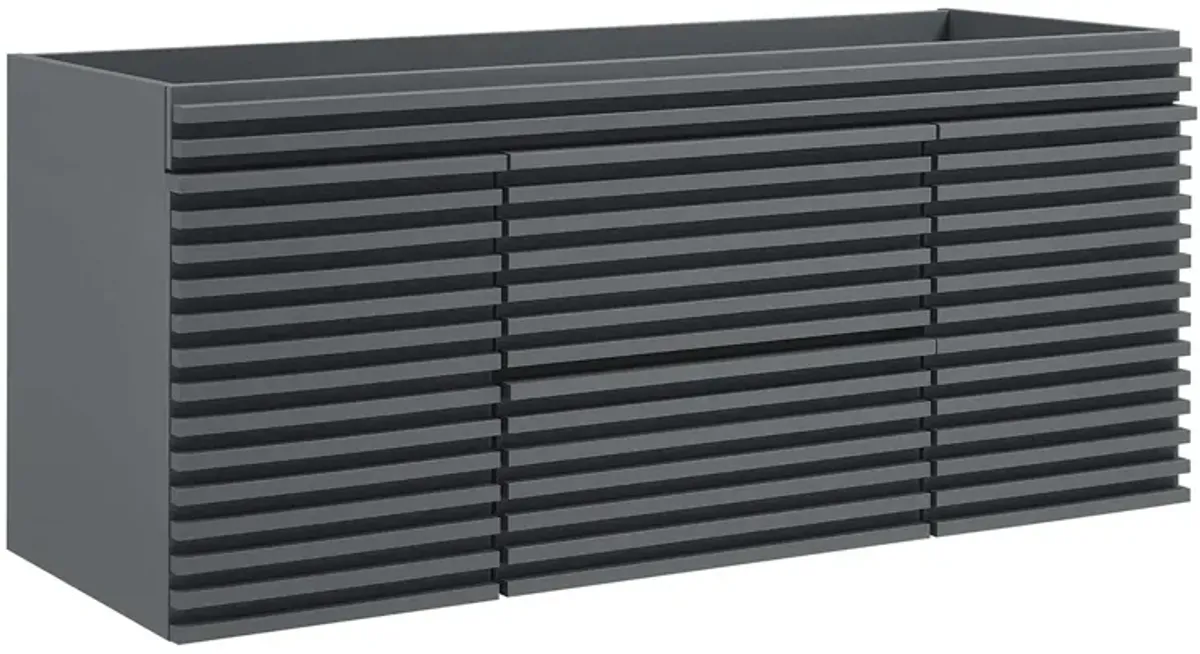 Render 48" Wall-Mount Bathroom Cabinet Basin Not Included by Modway 48" Single / Gray