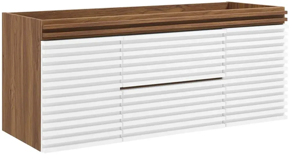 Render 48" Wall-Mount Bathroom Cabinet Basin Not Included by Modway 48" Single / White Walnut