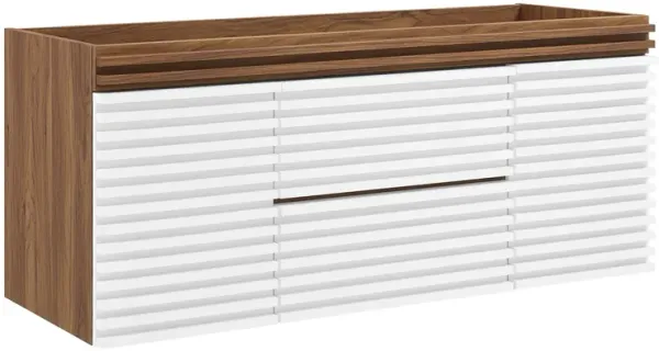 Render 48" Wall-Mount Bathroom Cabinet Basin Not Included by Modway 48" Single / White Walnut