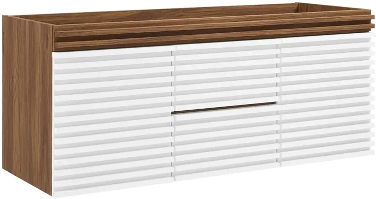 Render 48" Wall-Mount Bathroom Cabinet Basin Not Included by Modway 48" Double / White Walnut