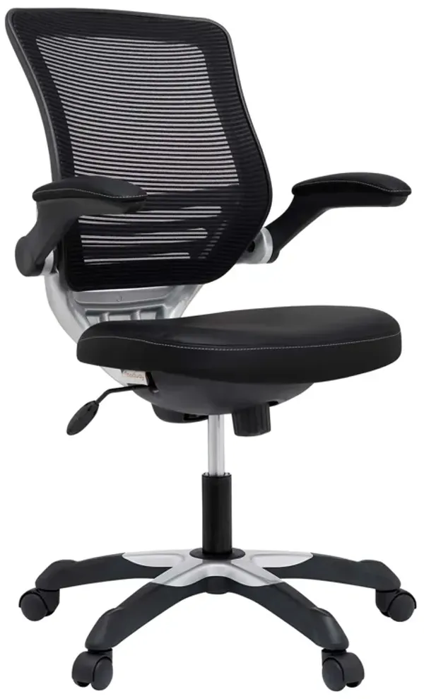 Edge Vinyl Office Chair by Modway Black