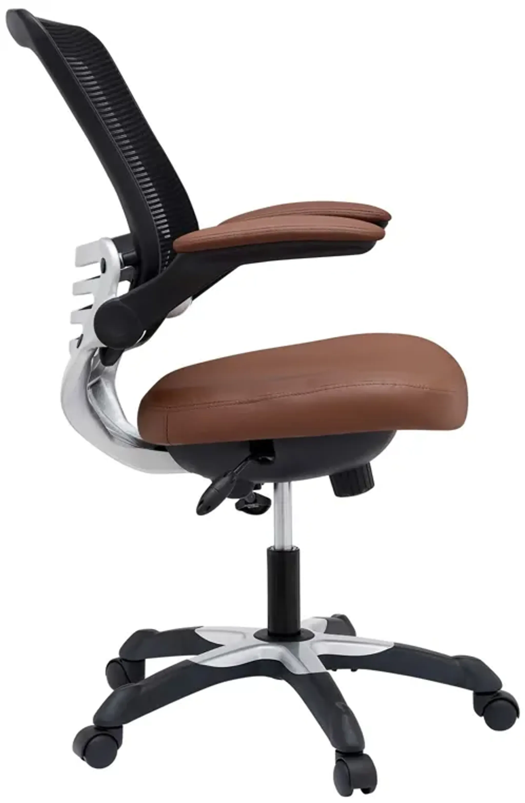 Edge Vinyl Office Chair By Modway Tan Lexmod | Furniture.com
