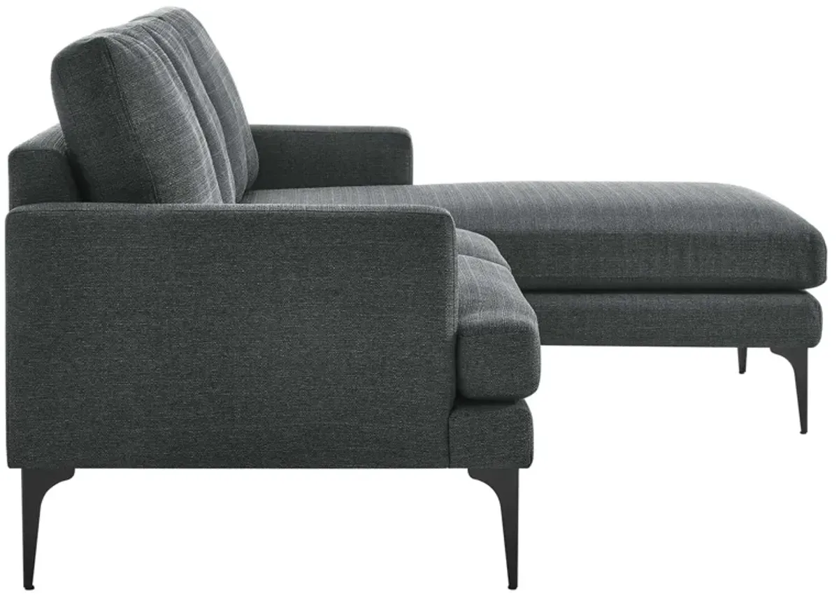 Evermore Right-Facing Upholstered Fabric Sectional Sofa by Modway