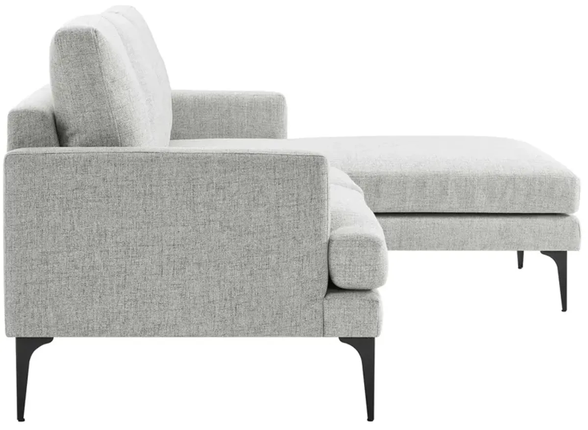 Evermore Right-Facing Upholstered Fabric Sectional Sofa by Modway
