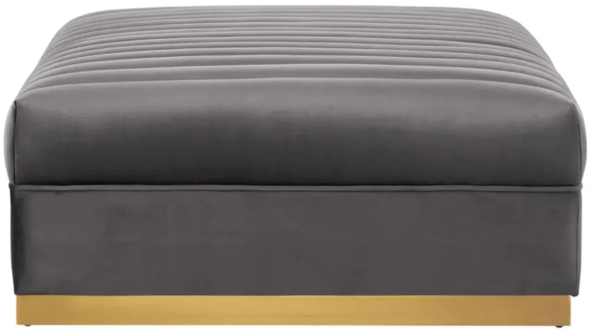 Sanguine Channel Tufted Performance Velvet Modular Sectional Sofa Ottoman by Modway