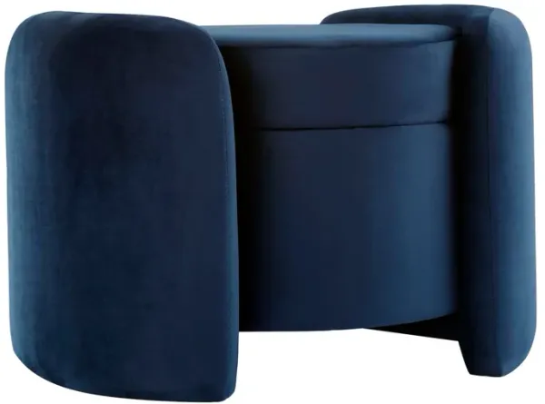 Nebula Upholstered Performance Velvet Ottoman by Modway Midnight Blue