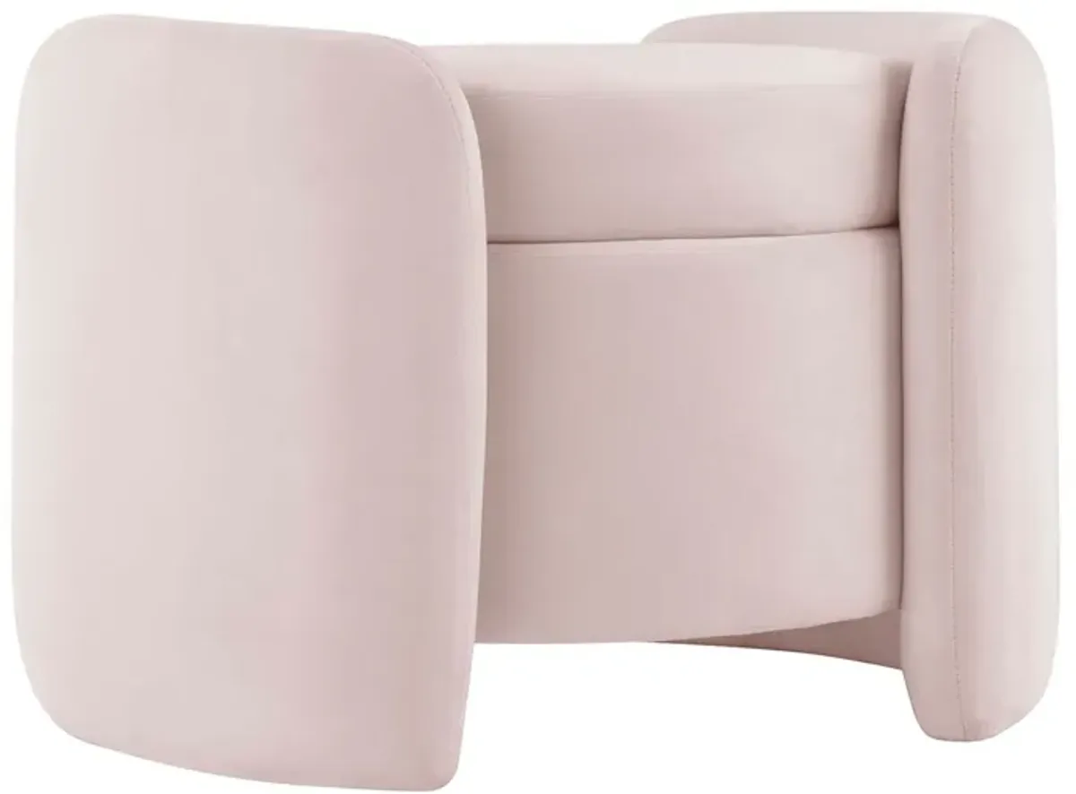 Nebula Upholstered Performance Velvet Ottoman by Modway Pink