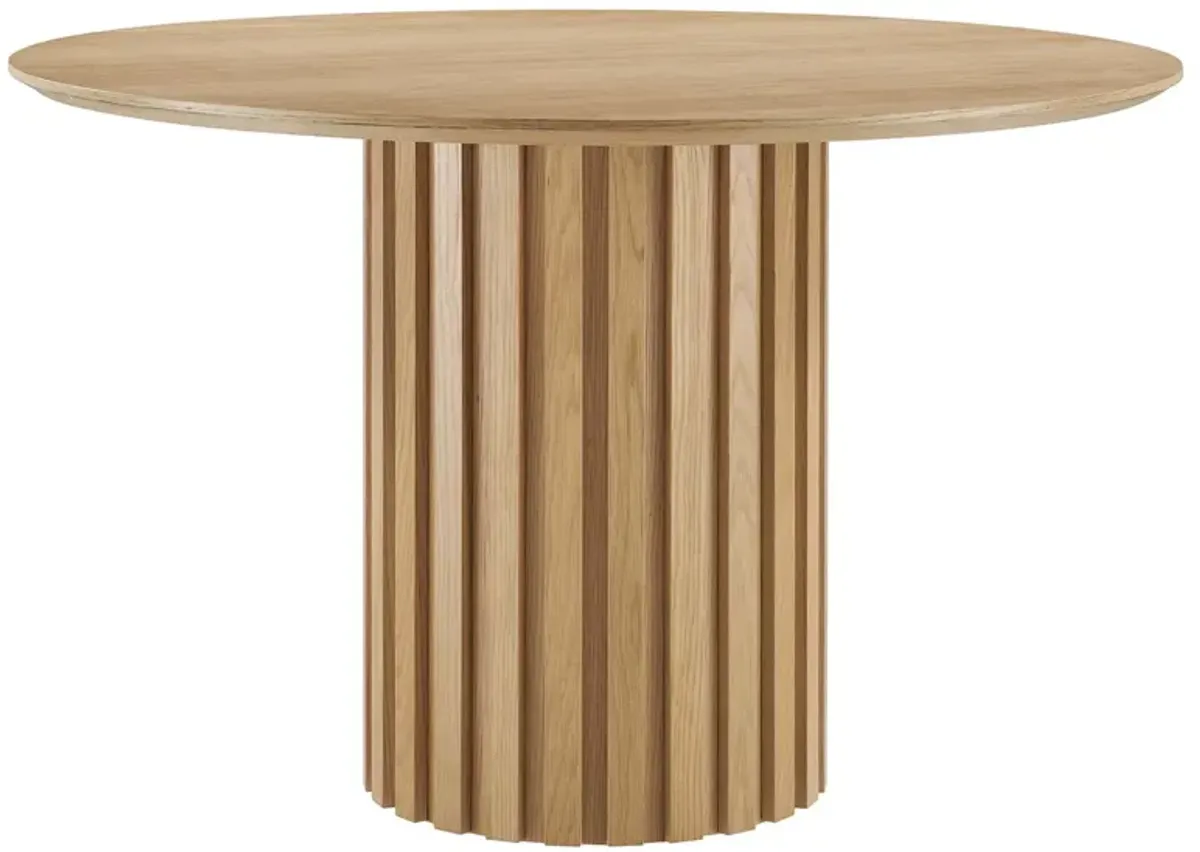 Senja 47" Round Dining Table by Modway Walnut
