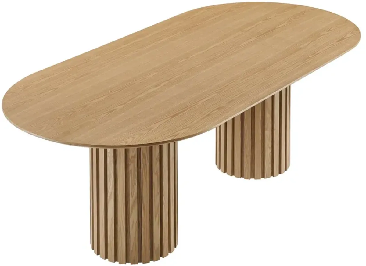 Senja 95" Oval Dining Table by Modway Oak