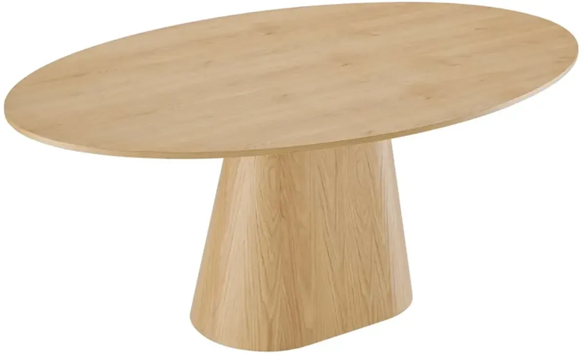 Provision 75" Oval Dining Table by Modway Oak