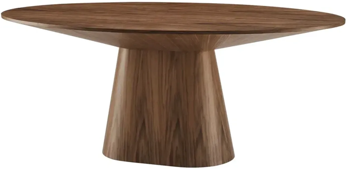Provision 75" Oval Dining Table by Modway Walnut