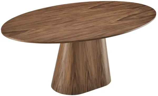 Provision 75" Oval Dining Table by Modway Walnut