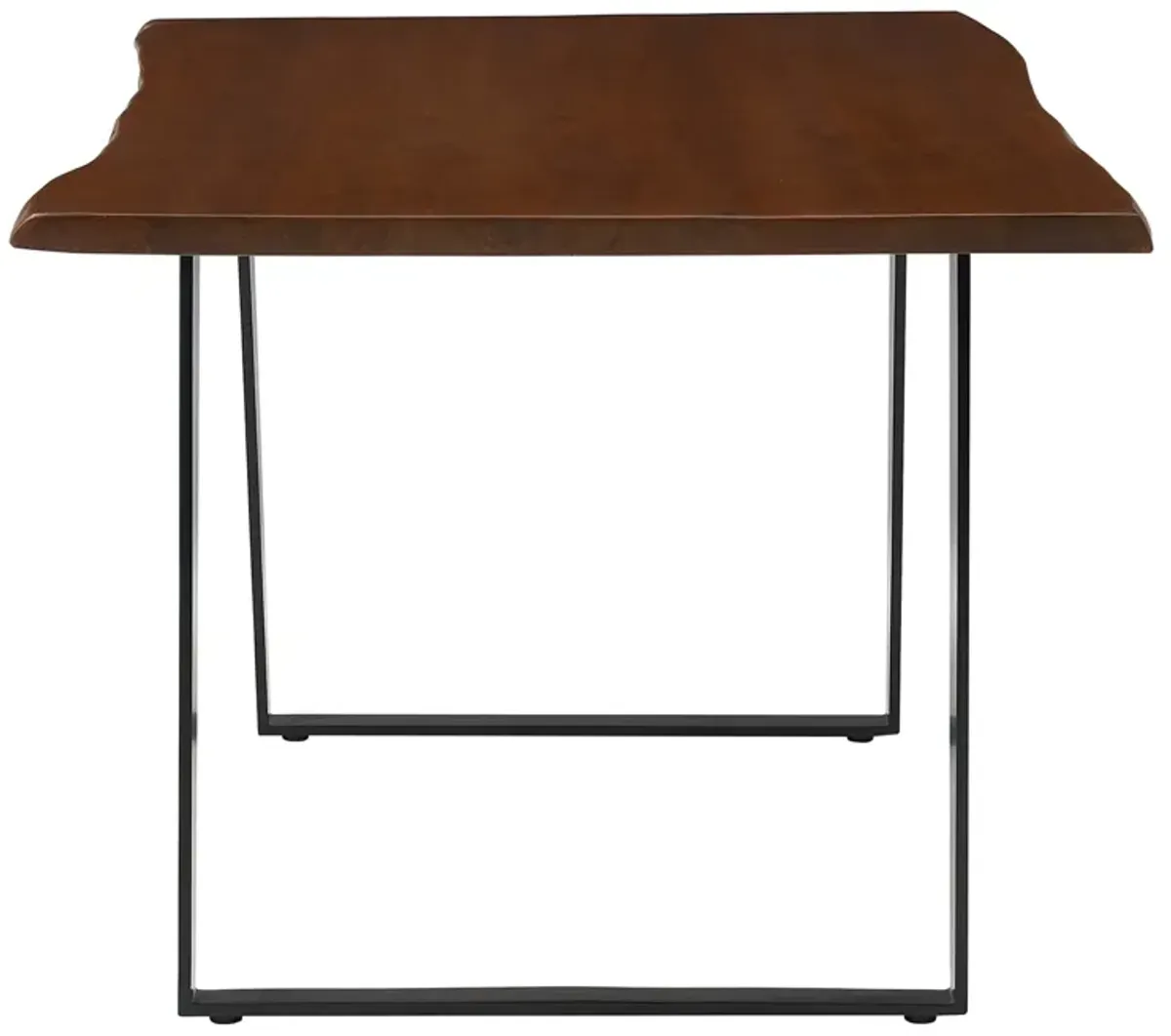 Viggo 60" Live Edge Acacia Wood Acacia Wood Dining Table by Modway Black Walnut