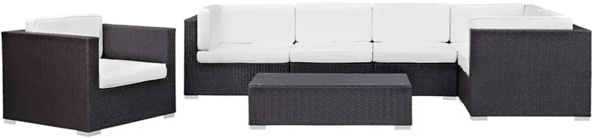 Corona 7 Piece Outdoor Patio Sectional Set by Modway