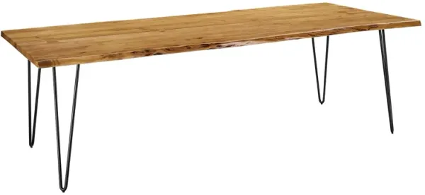 Ardor 96" Live Edge Acacia Wood Acacia Wood Dining Table Black Natural