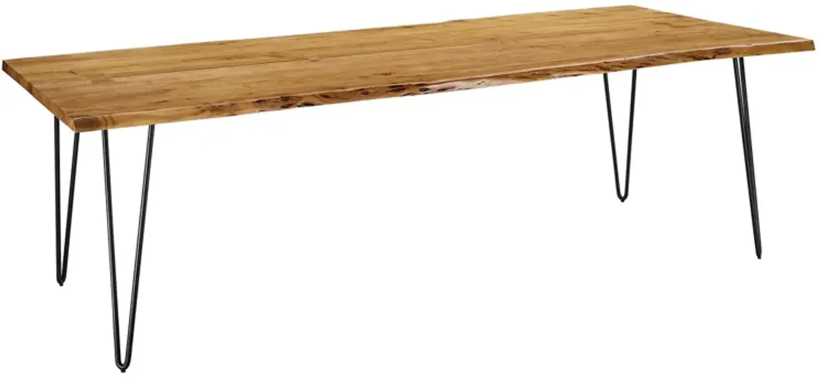 Ardor 96" Live Edge Acacia Wood Acacia Wood Dining Table Black Walnut