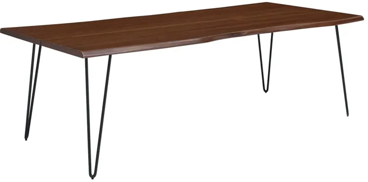 Ardor 96" Live Edge Acacia Wood Acacia Wood Dining Table Black Walnut