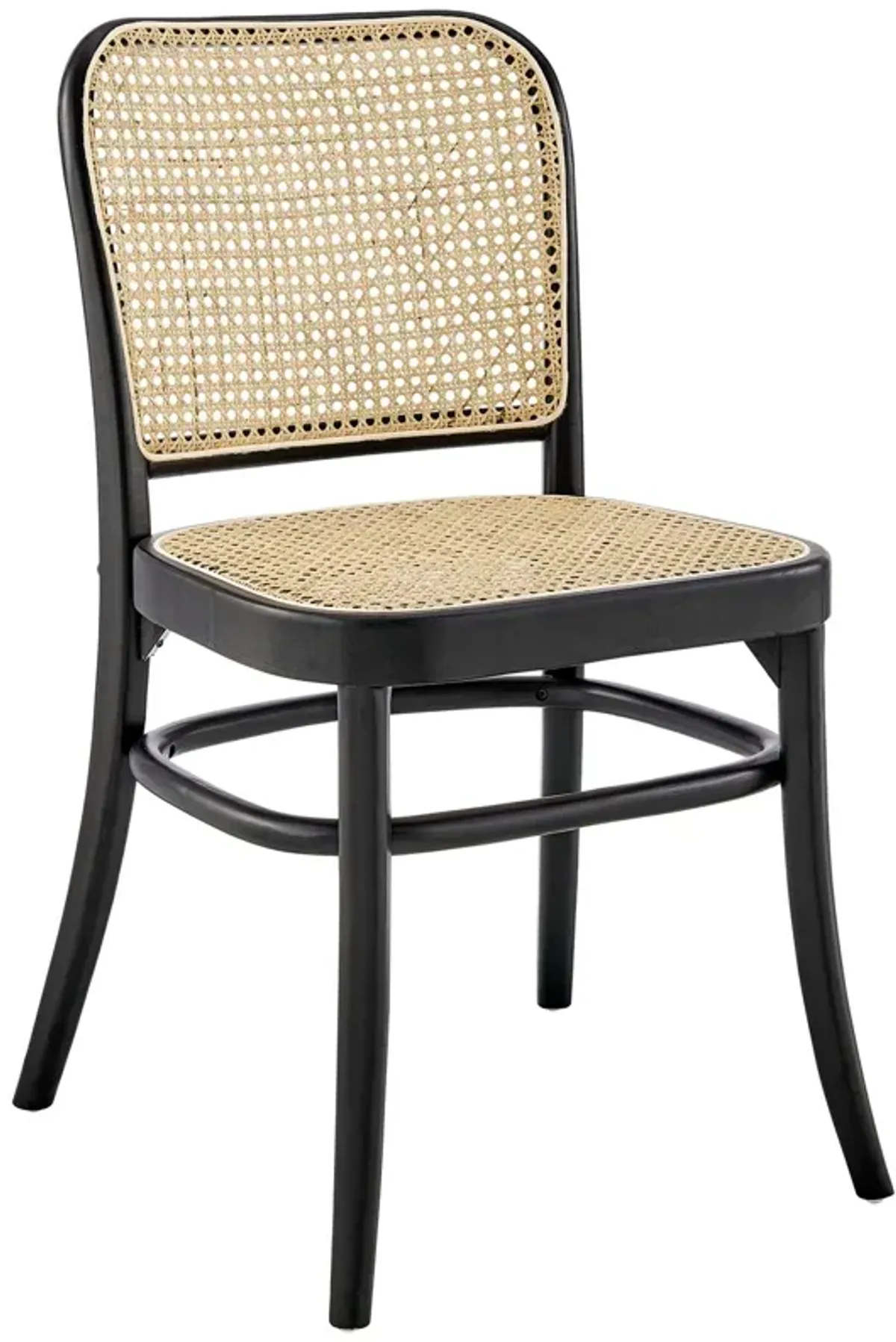 Winona Wood Dining Side Chair Set of 2 by Modway Black