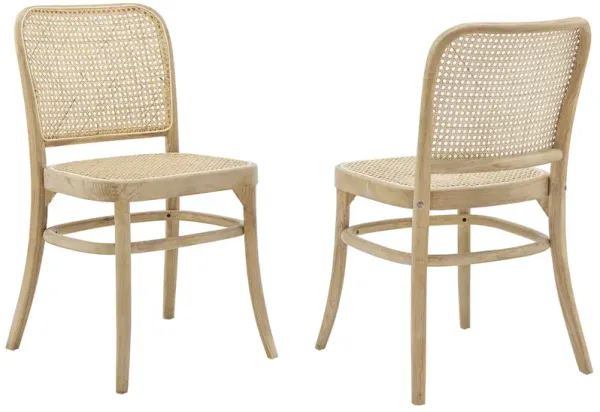 Winona Wood Dining Side Chair Set of 2 by Modway Gray