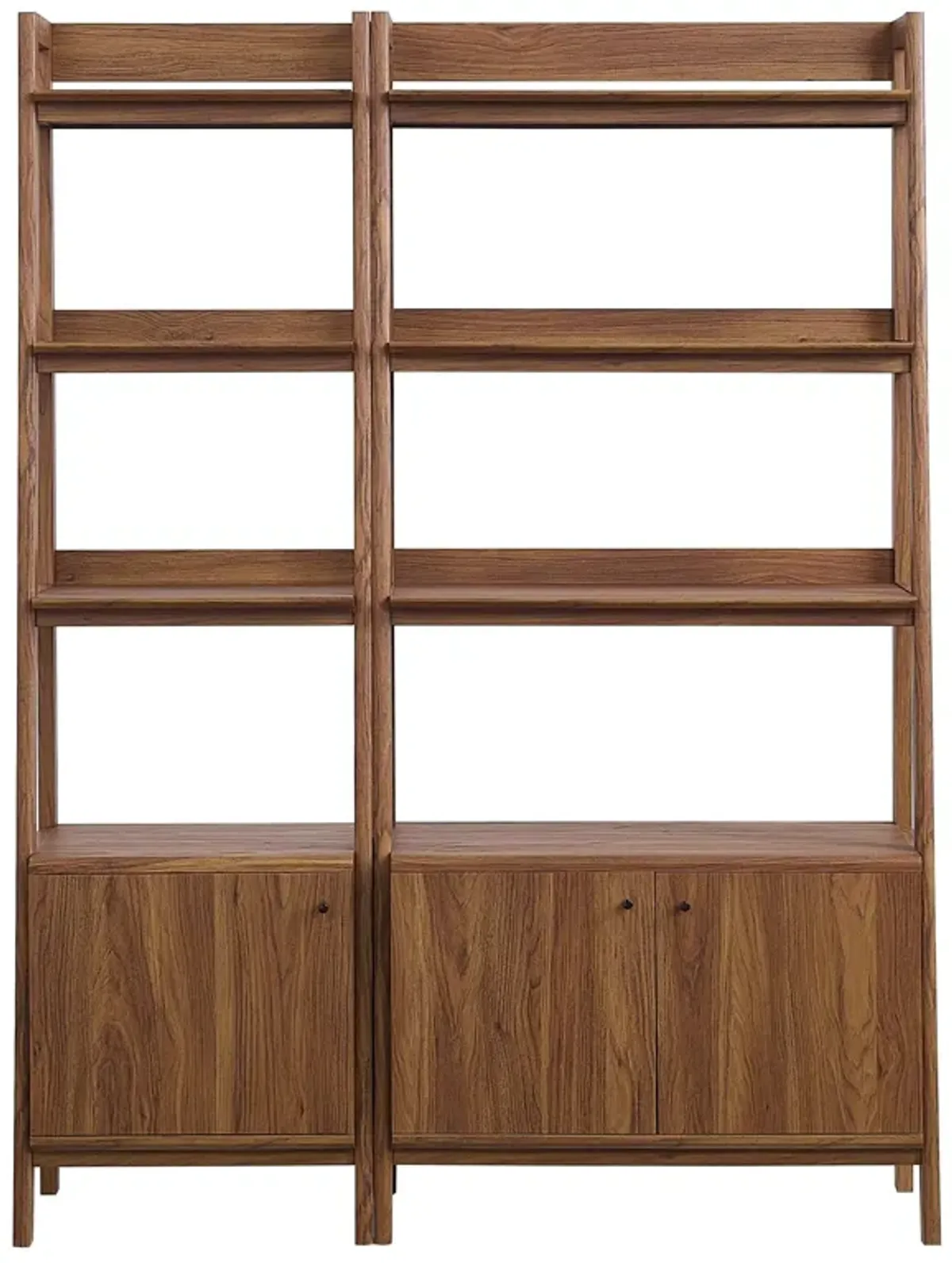 Bixby Wood Bookshelves Set of 2 by Modway Walnut