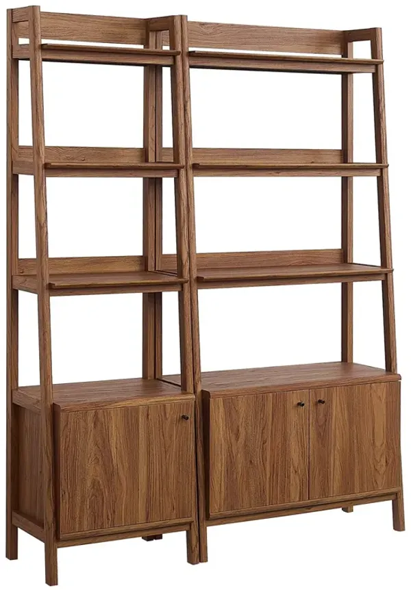 Bixby Wood Bookshelves Set of 2 by Modway Walnut