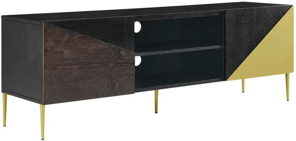 Alchemist 72" TV Stand by Modway Black Gold