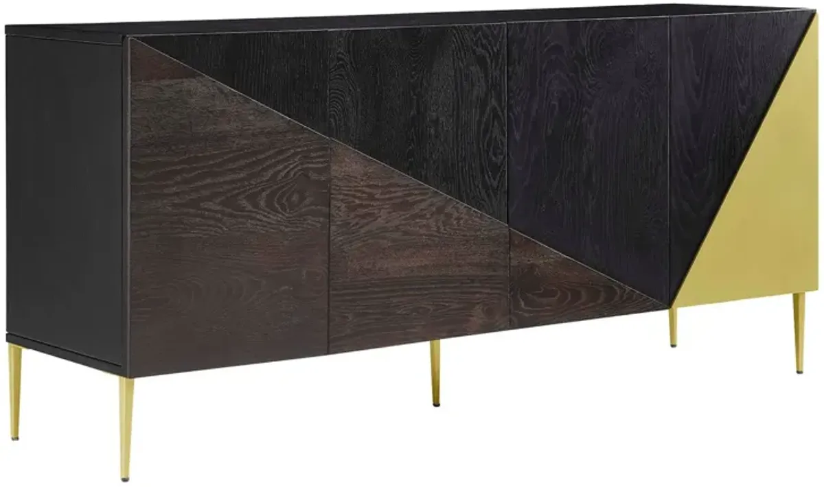 Alchemist Storage Cabinet Sideboard by Modway Black Gold