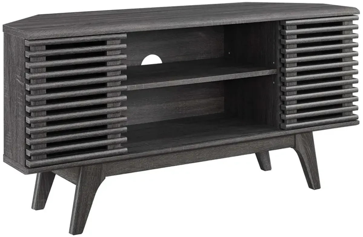 Render 46" Corner TV Stand by Modway Charcoal