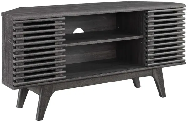 Render 46" Corner TV Stand by Modway Charcoal