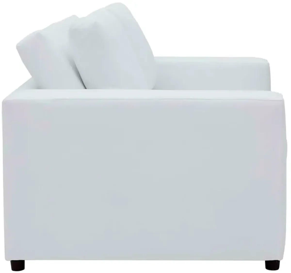 Avendale Velvet Loveseat – Made in the USA With Bench Seat Cushion by Modway Dove White
