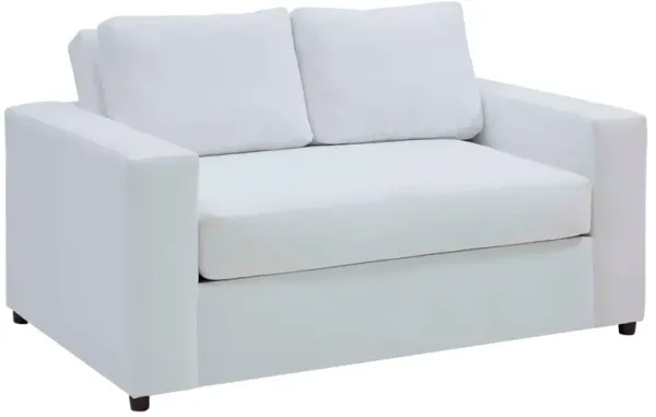 Avendale Velvet Loveseat – Made in the USA With Bench Seat Cushion by Modway Dove White
