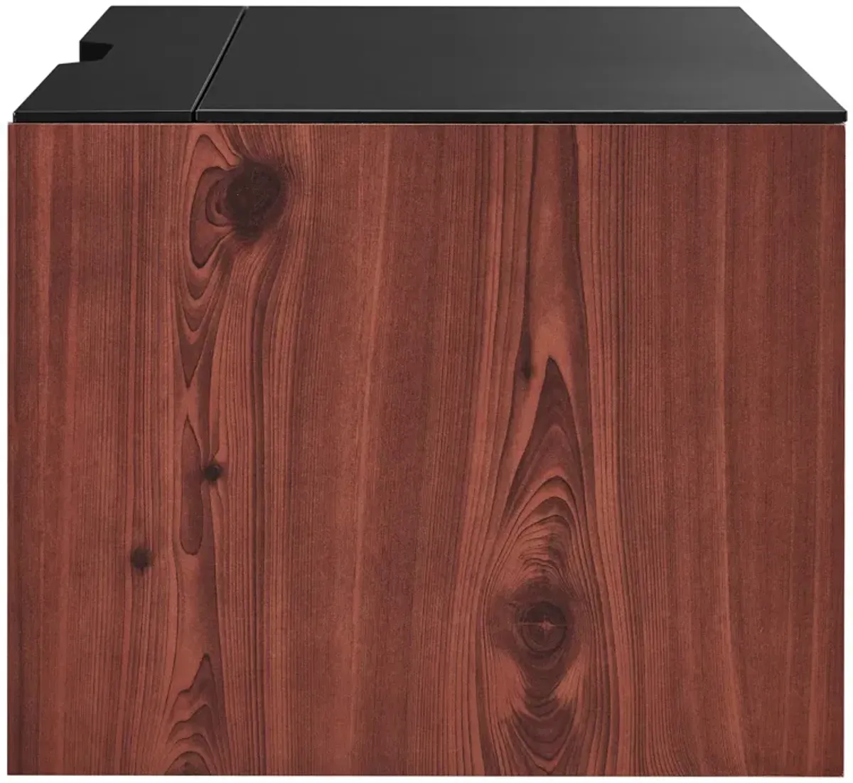 Kinetic 38" Wall-Mount Office Desk by Modway Black Cherry