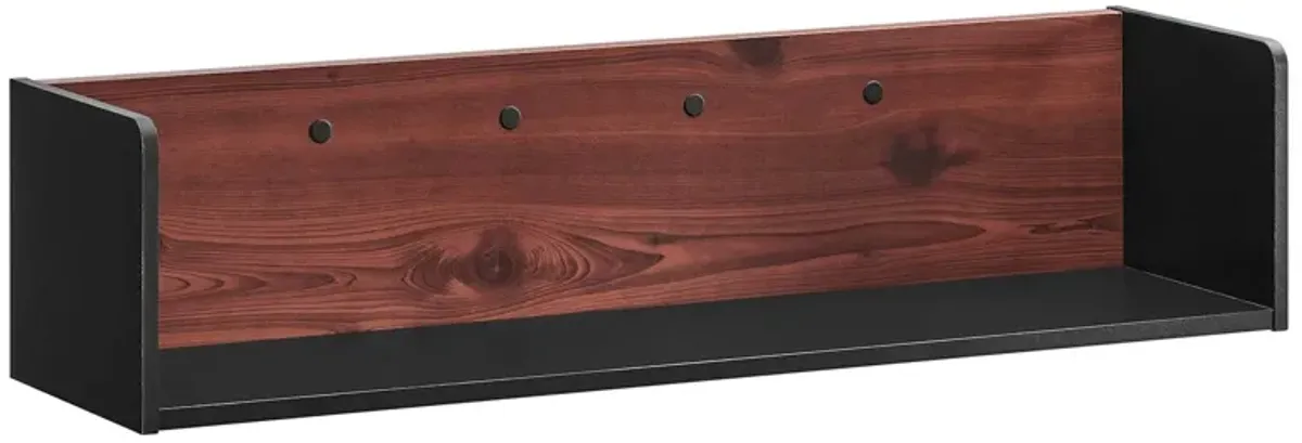 Kinetic Wall-Mount Shelf by Modway White Natural