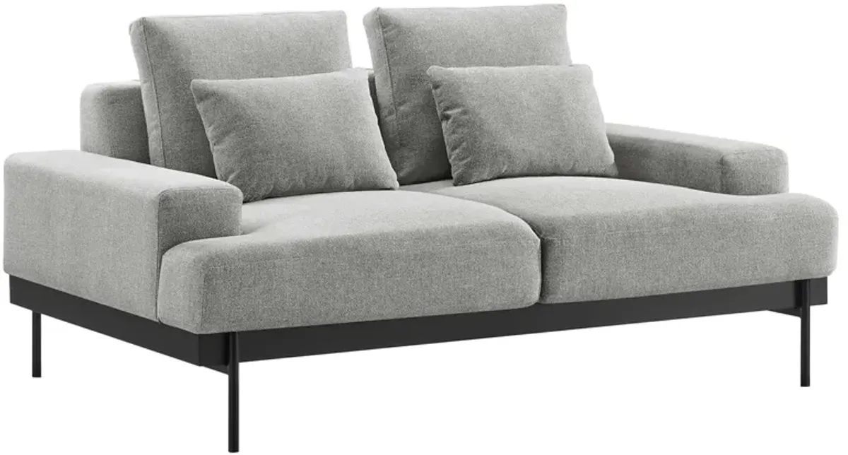 Proximity Upholstered Fabric Loveseat by Modway Light Gray