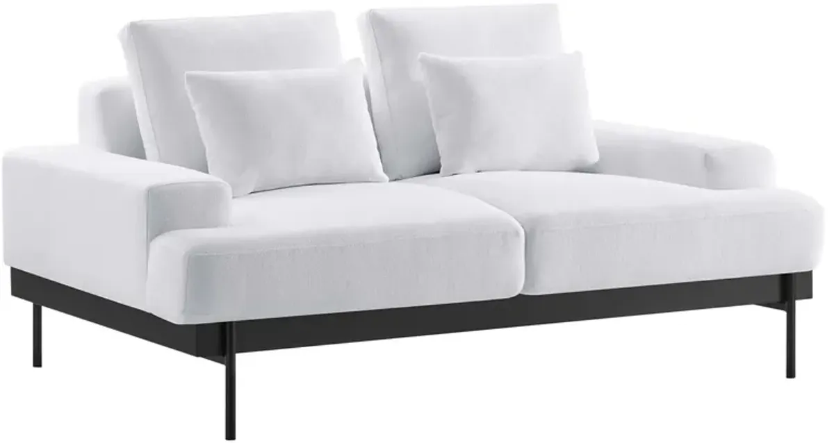 Proximity Upholstered Fabric Loveseat by Modway White