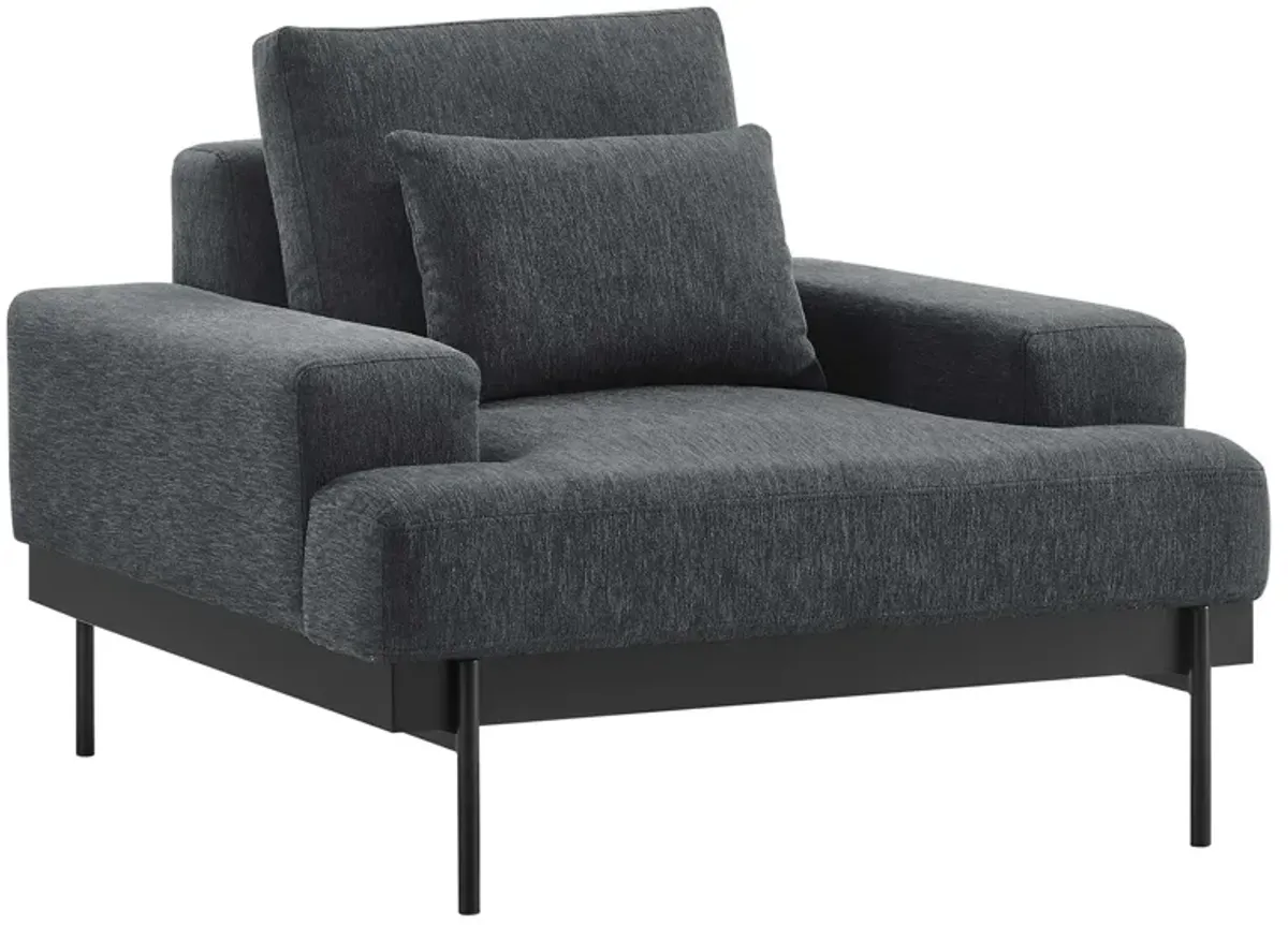 Proximity Upholstered Fabric Armchair by Modway Charcoal