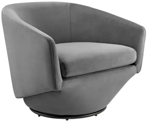 Series Performance Velvet Fabric Swivel Chair by Modway Gray