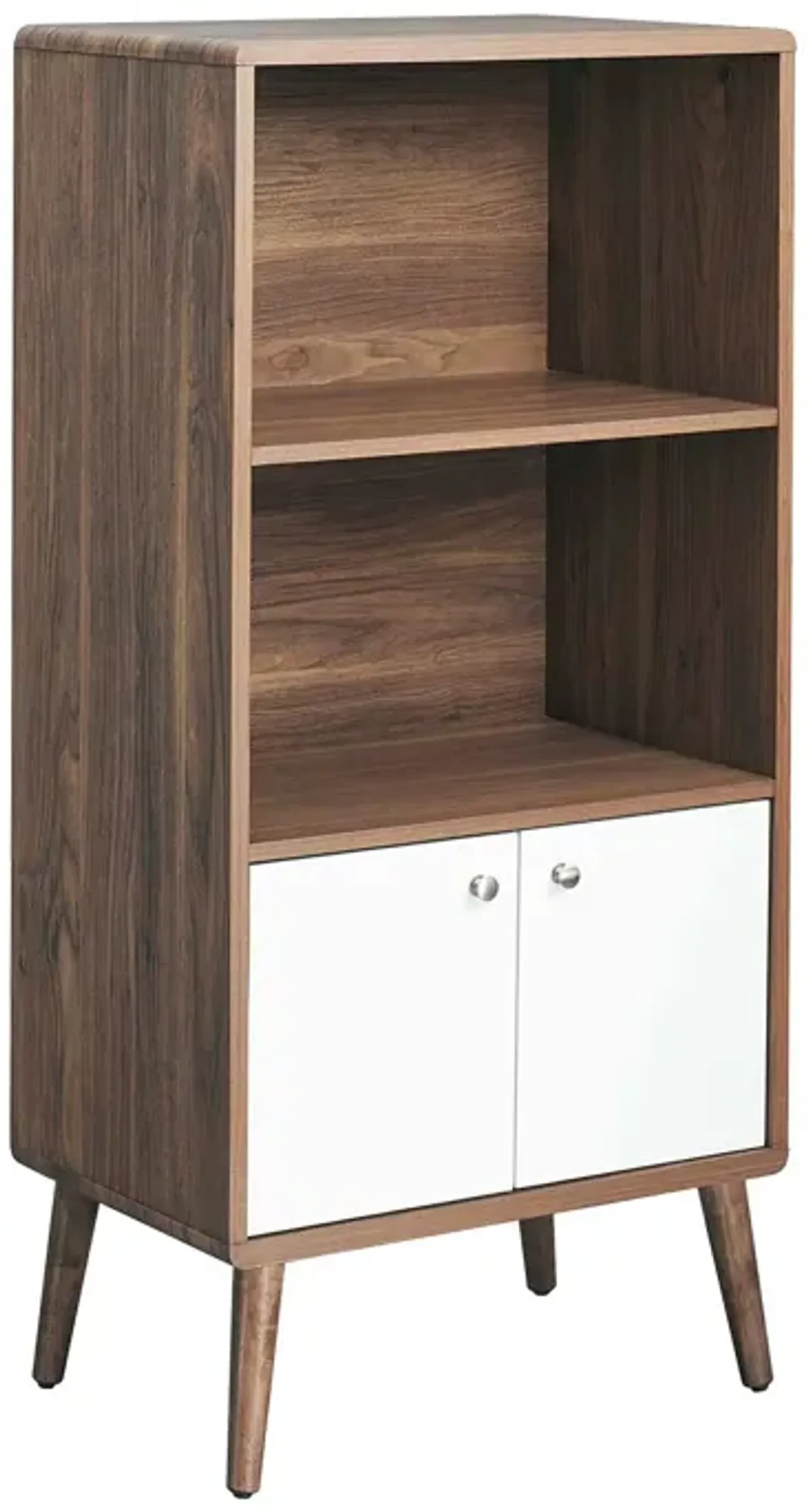 Transmit Display Cabinet Bookshelf by Modway Walnut White