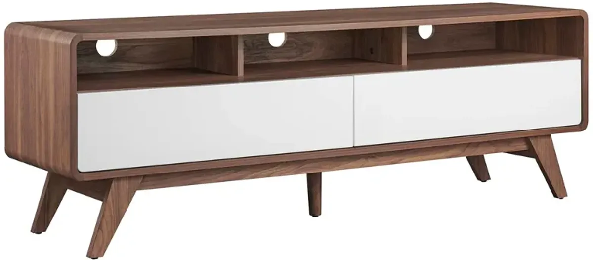 Transmit 60" TV Stand by Modway Walnut White